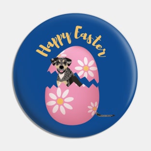 Catahoula Leopard Dog Inside Easter Egg Pin