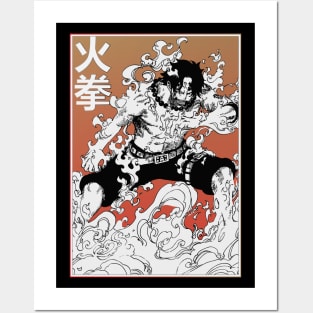 One Piece Portgas D. Ace Pixel Art Art Print for Sale by kobmamba