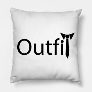 Outfit artistic typography design Pillow