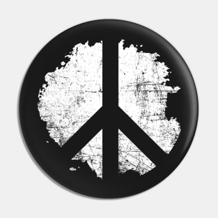 Peace Symbol Vintage Reversed Paint Blot Pin