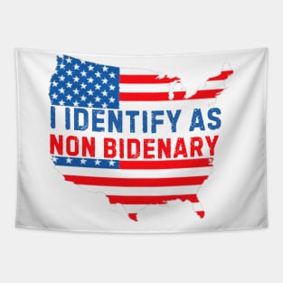 I identify as non Bidenary (v10) white Tapestry