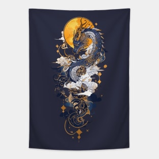 A dragon spirit watercolor Tapestry