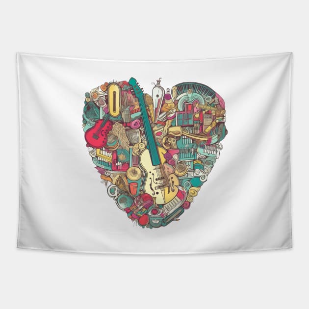 Guitar Is My Love Tapestry by Artifyio