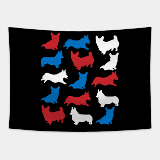 Patriotic Corgi Dog America Flag 4Th Of July Tapestry