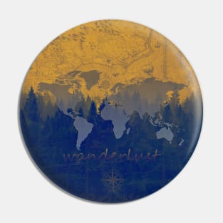 world map forest Pin