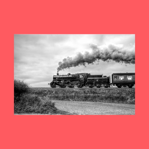 Black Prince Steam Train North Norfolk Railway Black And White by tommysphotos