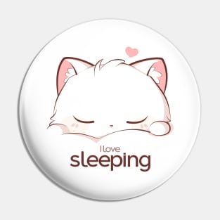 Cat I love sleeping Pin