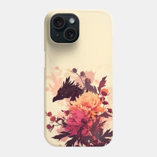 Dragon hiding in the flowers Phone Case