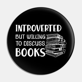 Book - Introverted but willing to discuss books Pin