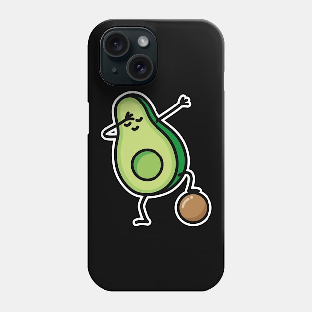 Dab dabbing avocado funny soccer soccer player Phone Case by LaundryFactory