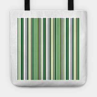 Vertical stripes in green color harmony Tote