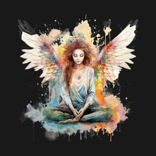 Celestial Harmony through Angel Yoga Practice T-Shirt