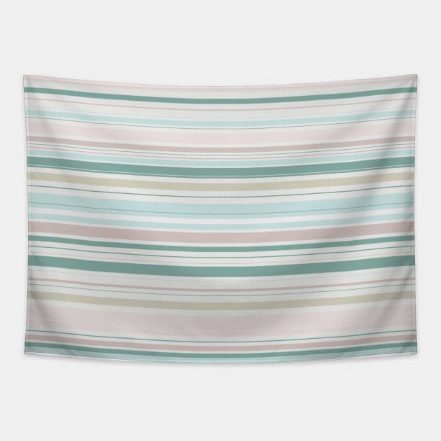 Vintage Stripes / Calming Ocean Tapestry by matise