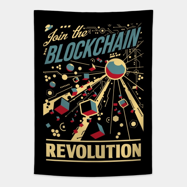 Join the Blockchain Revolution Tapestry by artlahdesigns