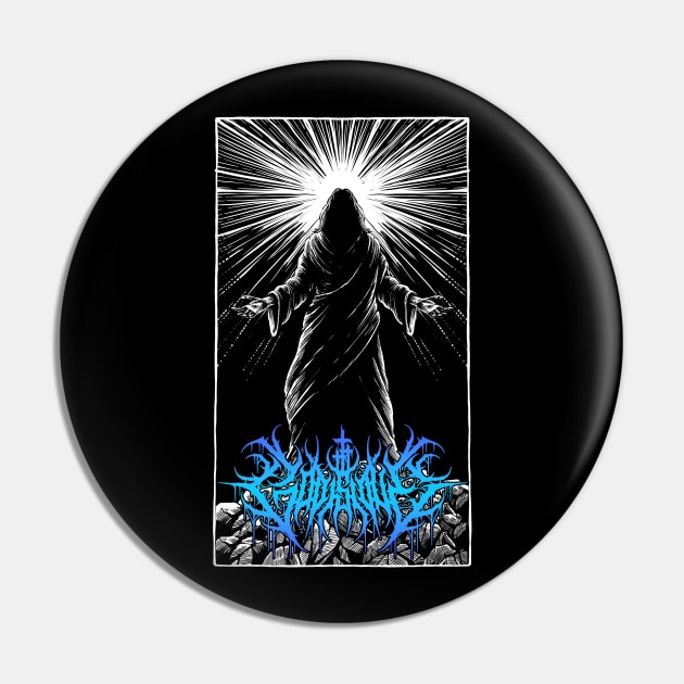 God is Love Redeemer  death metal design (Blue) Pin by Tmontijo