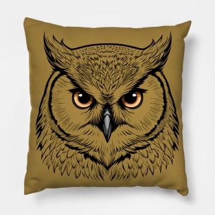 Enchanting Owl Face Texture Pillow