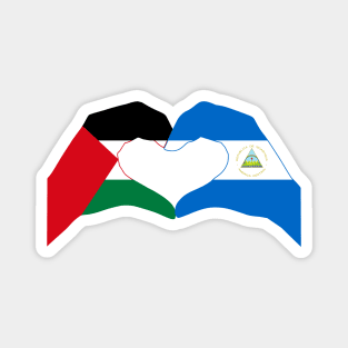 We Heart Palestine & Nicaragua Patriot Series Magnet