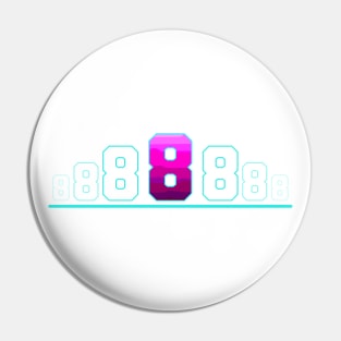 Number 8 Pin