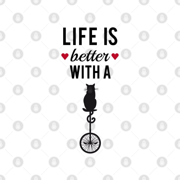 Life is better with a cat, text design, word art by beakraus