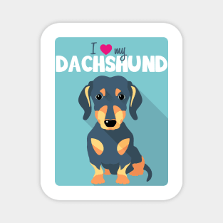 I love my Dachshund - blue! Especially for Doxie owners! Magnet