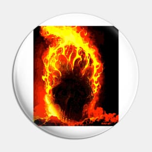 SKULL ON FIRE Pin