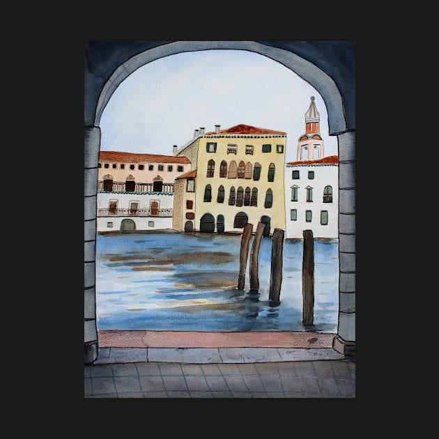 Venice Whimsical Mixed Media Art Piece by Sandraartist