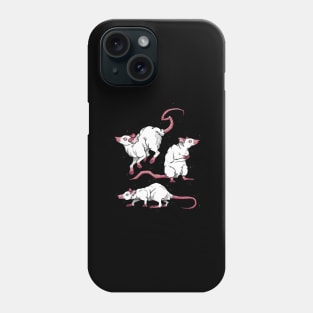 Old School Tattoo Albino Rats Phone Case