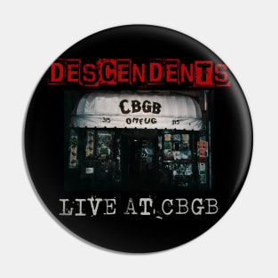 descendents live at cbgb Pin