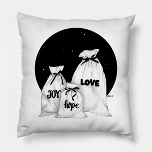 love, joy and hope Pillow