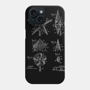 Christmas Tree Star Vintage Patent Drawing Phone Case