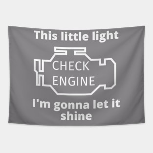 Engine Check funny Tapestry