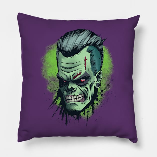 Punkenstein Pillow by Elijah101