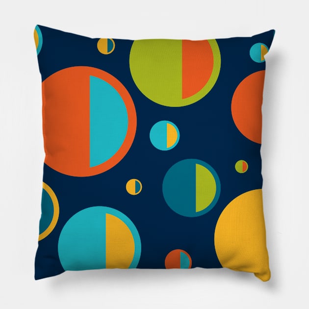 Colorful Bubbles Pillow by amyvanmeter