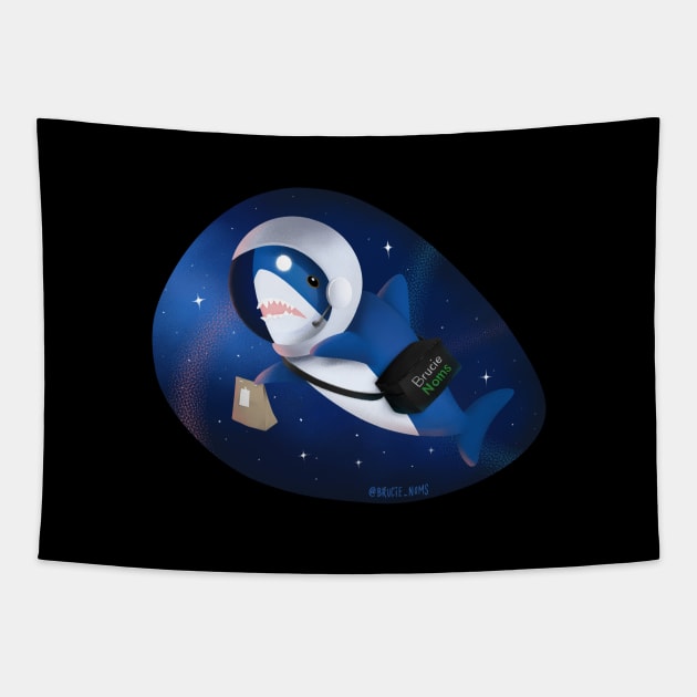 Brucie Space Food Delivery Tapestry by Brucie Noms