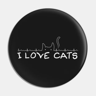 I Love Cats Pin