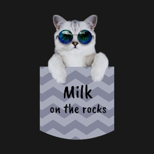 Cat Milk On The Rocks T-Shirt
