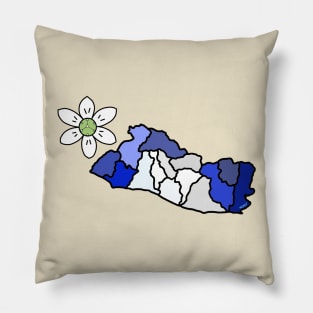 El Salvador con Flor de Izote Pillow