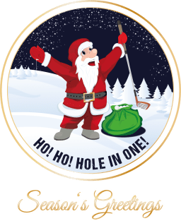 Santa Golf Season's Greetings for Golfer Golf Club Christmas Card Magnet