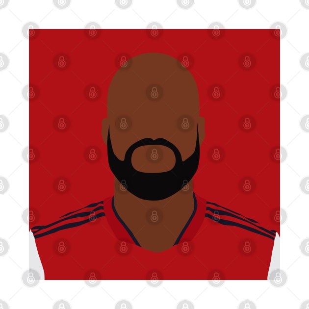 Alexandre Lacazette Minimalistic Face Art by GotchaFace