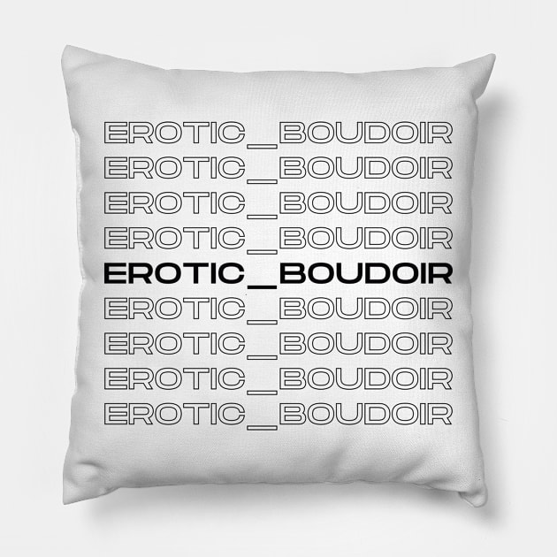 EBx9 black Pillow by Erotic_Boudoir