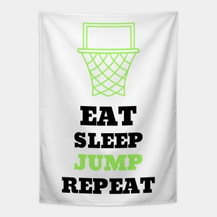 FUNNY Basketball Saying Black Green Tapestry