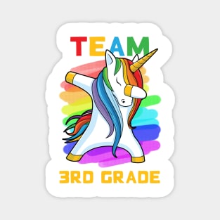 Team 3RD GRADE Unicorn Dabbing Gift Back To School Magnet