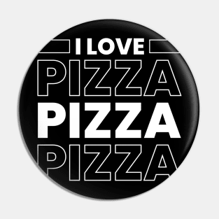 I love pizza typography design Pin