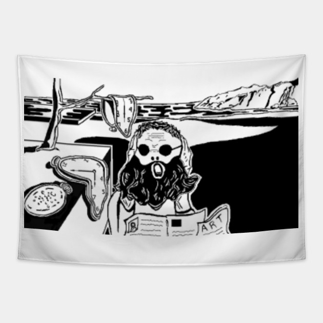 The Persistence Of Time Whit Scream Painting Artwork Tapestry
