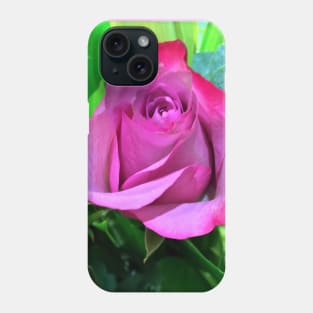 Single Pink Rose Floral Display - Autumn Bouquet - Flowers Phone Case