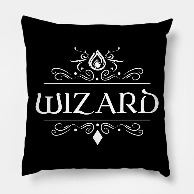 Wizard Character Class TRPG Tabletop RPG Gaming Addict Pillow by dungeonarmory