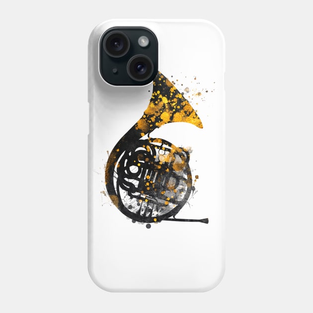 french horn music art #music Phone Case by JBJart