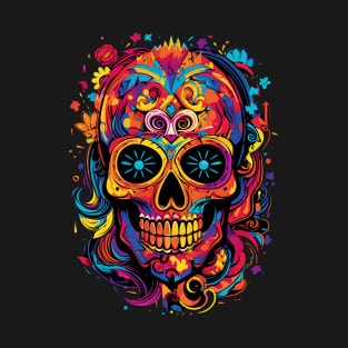 Psychedelic Sugar Skull: Day of the Dead Delight T-Shirt