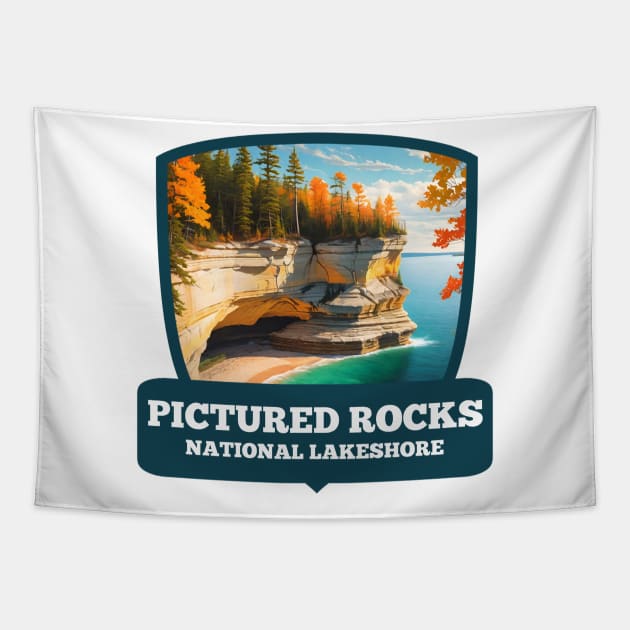 Pictured Rocks National Lakeshore Tapestry by Wilcox PhotoArt