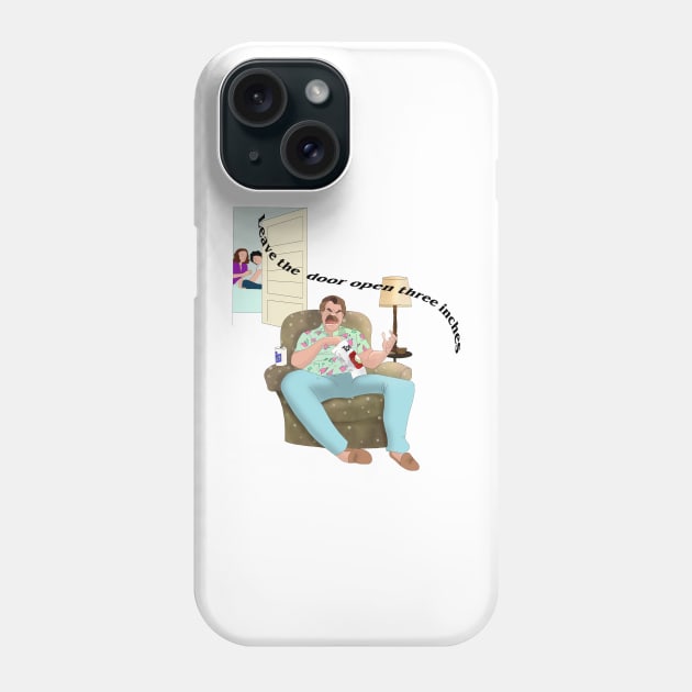 "Leave the door open three inches" - Jim Hopper - Stranger things Quote Phone Case by Le petit fennec